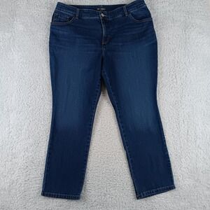 Lee Plus Instantly Slims Relaxed Fit Straight Leg High Rise Blue Jeans 20W